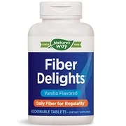 Enzymatic Therapy Fiber Delights Daily Fiber for Regularity, Vanilla Flavor, 60 Chewables