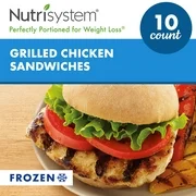 Nutrisystem Grilled Chicken Sandwich, 10ct. Frozen Sandwiches on Whole-Wheat Rolls to Support Healthy Weight Loss