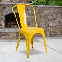 Flash Furniture Metal Indoor-Outdoor Stackable Chair, Multiple Colors