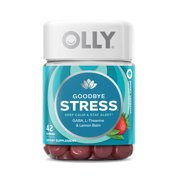 OLLY Goodbye Stress Gummy, GABA, L-Theanine, Lemon Balm, Berry. 42 Ct