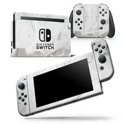 Mixtured Gray 19 Textured Marble - Skin Wrap Decal Compatible with the Nintendo Switch Console + Dock + JoyCons Bundle