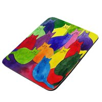 Colorful Kitties in Crayon Colors Art by Denise Every - KuzmarK Mousepad / Hot Pad / Trivet