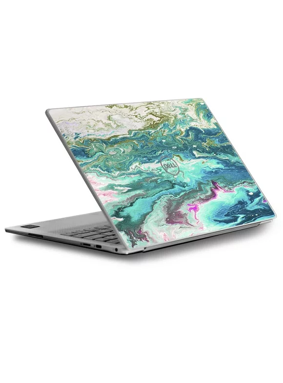 Skin Decal for Dell XPS 13 Laptop Vinyl Wrap / Marble Pattern Blue Ocean green