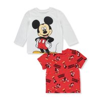 Disney Mickey Mouse Boys' 2-Pack L/S & S/S T-Shirts (Toddler)