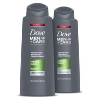 Dove Men+Care 2 in 1 Shampoo and Conditioner Fresh and Clean 20.4 oz 2 Count