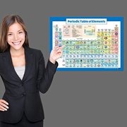 3 Pack - USA & World Map for Kids + Periodic Table of The Elements Poster Set (Laminated, 18" x 24")