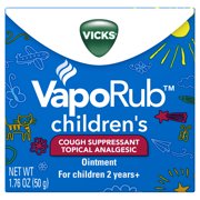 Vicks VapoRub Children's Cough Suppressant Chest Rub Ointment, 1.76Oz