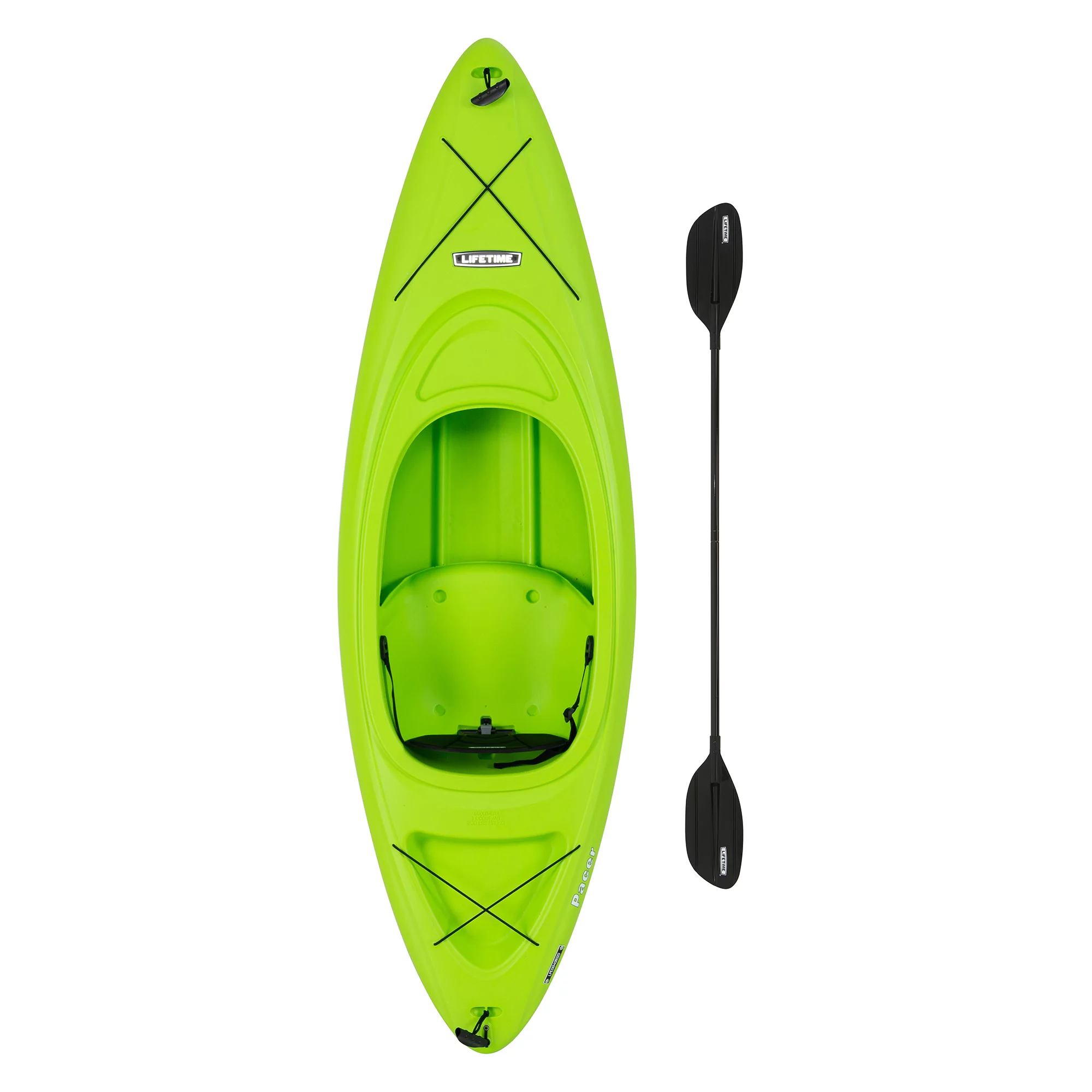 Lifetime Pacer 8 ft Sit-In Kayak (Paddle Included), Green