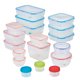 image 0 of Easy Essentials 36 Pc Color Mates Assorted Food Storage Container Set