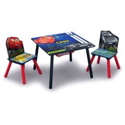 Disney Pixar Cars Wood Kids Storage Table and Chairs Set by Delta Children