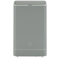GE 10,500 BTU (14,000 BTU Ashrae) Smart Portable Air Conditioner with Dehumidifier and Remote, Grey
