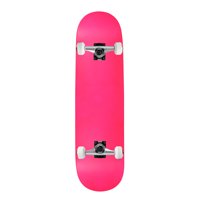 Moose Complete Skateboard NEON PINK 7.5" Silver/White ASSEMBLED