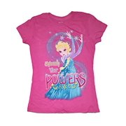 [P] Disney Girls' Elsa the Snow Queen Powers Fashion Top T-shirt (LG)