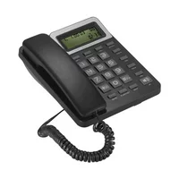moobody Desktop Corded Landline Phone Fixed Telephone with LCD Display Mute/ Pause/ Hold/ Flash/ Redial/ Hands Free/ Calculator Functions for Home Hotel Office Bank Call Center