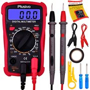 Digital Multimeter, Volt Amp Ohm Multi Tester, AC DC Voltage, Resistance, DC Current Test Meter with Diode, Continuity and Battery Tester with Test Probes, Kickstand and Protective Case from