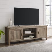 Woven Paths Farmhouse Grooved Door TV Stand for TVs up to 80", Multiple Finishes