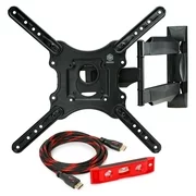 Mountio MX1 Full Motion Articulating TV Wall Mount Bracket for 32"-52" LED LCD Plasma Flat Screen Monitor up to 70 lbs and VESA 400x400mm