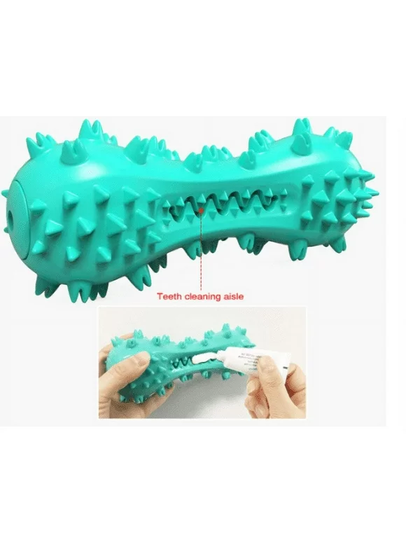 EIMELI Dogs Indestructible Rubber Bone Toys For Aggressive Chewer Durable Tough Squeaky Toothbrush Toy Funny Interactive Pets Toy For Small Medium Large Dog
