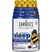 Zarbee's Naturals Children's Sleep with Melatonin Gummy Supplement, Natural Berry Flavor, 80 Count Berry Gummies 80 Count (Pack of 1)
