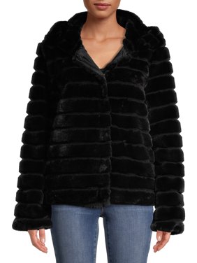 EV1 from Ellen DeGeneres Faux Fur Hooded Coat Women's
