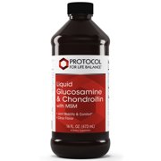 Protocol For Life Balance - Liquid Glucosamine and Chondroitin with MSM - Supports Joint Mobility and Comfort in Easy to Swallow Liquid Format - Citrus Flavor - 16 fl oz (473 mL)