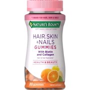Nature's Bounty Optimal Solutions Hair, Skin & Nails with Biotin and Collagen, 80 Gummies