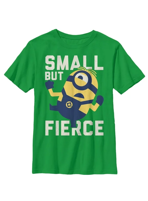 Boy's Despicable Me 3 Minion Small But Fierce  Graphic Tee Kelly Green Small