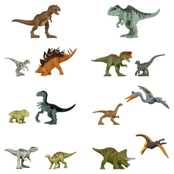 Jurassic World Minis Authentic Dinosaur Figures, Small Toy Gift