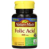 Nature Made Folic Acid 400mcg, 250 Tablets