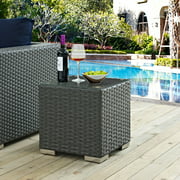 Modway Sojourn Wicker Outdoor Square Side Table