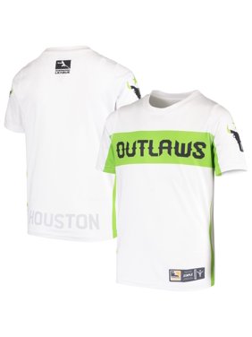 Houston Outlaws Youth Sublimated Replica Jersey T-Shirt - White