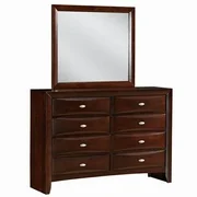 Gymax 8 Drawers Dresser Mirror set Chest Cabinet Luxury Storage Bedroom Furniture