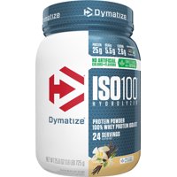 Dymatize Natural ISO100 Hydrolyzed Whey Isolate Protein Powder, Vanilla, 1.6 lb