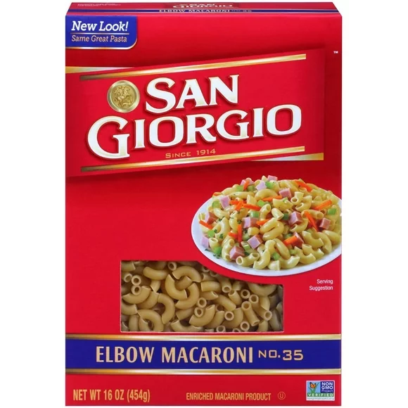 San Giorgio Elbow Macaroni Pasta, 16 Ounce Box