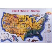 Melissa & Doug 48-Piece Deluxe United States Map Cardboard Floor Puzzle Puzzles