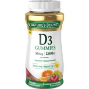 Nature's Bounty Vitamin D3 Gummies, 50 mcg, 2000 IU, 90 Ct
