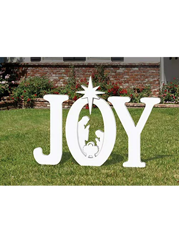 Frontyard Originals Outdoor Joy Nativity (White)