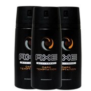3 Pack Axe Dark Temptation for Men Deodorant Body Spray, 150ml (5.07oz)