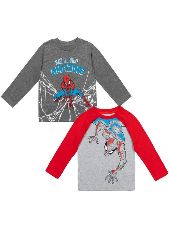 Marvel Avengers Spider-Man Toddler Boys 2 Pack Long Sleeve Graphic T-Shirts Spider-Man 2T