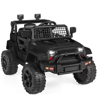 Best Choice Products 12V Kids Ride On Truck Car w/ Parent Remote Control, Spring Suspension, LED Lights, AUX Port - Black