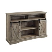 Woven Paths Farmhouse Barn Door TV Stand for TVs up to 58", Multiple Finishes