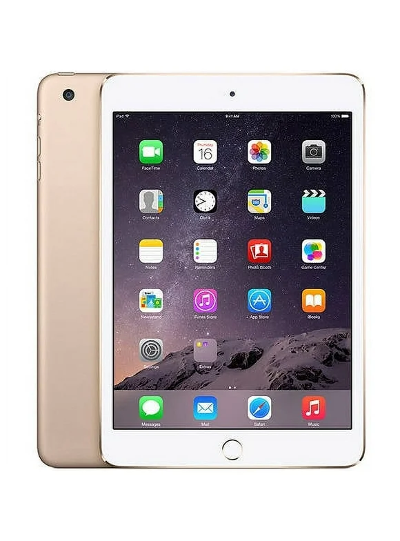 Restored Apple iPad Mini 3 64GB Wi-Fi , Gold (Refurbished)
