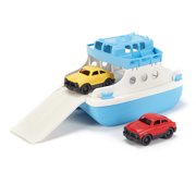 Green Toys Ferry Boat with Mini Cars Bath Toy, Blue/ White