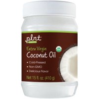 plnt Organic Extra Virgin Coconut Oil  Cold Pressed, NonGMO  Perfect For Cooking, Delicious Flavor, 30 Servings per Container (15 Ounces Solid)