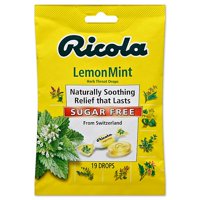 New Ricola Herbal Throat 19-Count Sugar Free Lozenges in Lemon