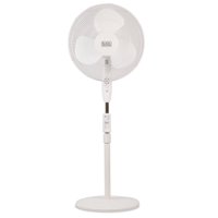 BLACK+DECKER 16" Stand Fan with Remote, Oscillation, White