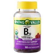 Spring Valley Vitamin B12 Gummy, 3000 mcg, 100 Ct