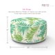 image 1 of FBTS Prime Outdoor Inflatable Ottoman Light Green Leaf Round Patio Foot Stools and Ottomans Portable Travel Footstool Used for Outdoor Camping Home Yoga Foot Rest