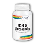 solaray msm and glucosamine capsules, 90 count