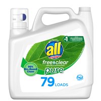All Liquid Laundry Detergent, Free Clear Pure 99% Bio-based, 141 Ounce, 79 Total Loads